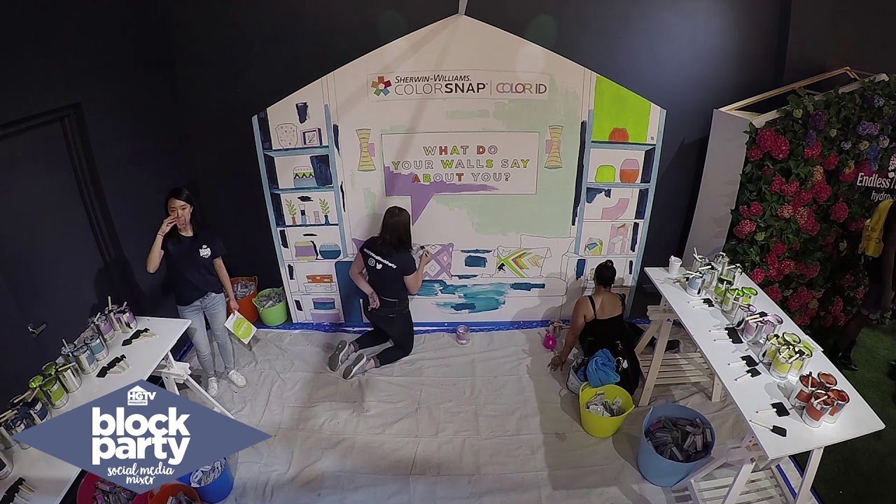 Timelapse Of Sherwin Williams Colorsnap Color Id Mural At The Hgtv Magazine Block Party 2019 Reimer S Painting