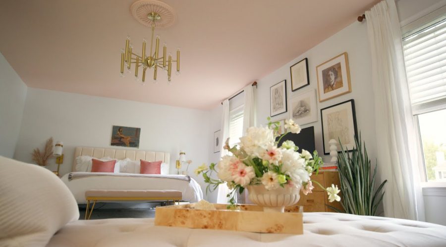 Before & After: This Bedroom Is the Perfect Argument for Painting Your Ceiling Pink